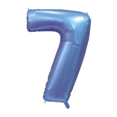 NUMERO 7 SATIN BLU cm.101