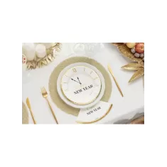 CF.8 PIATTI CM 23 HAPPY NEW YEAR CLOCK WHITE