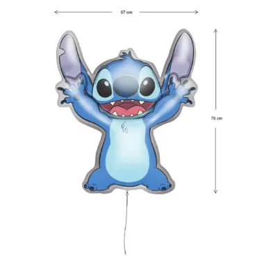 PALLONCINO FOIL CM 67x78 STITCH CHARACTER SHAPE DISNEY