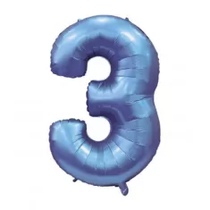 NUMERO 3 SATIN BLU cm.101