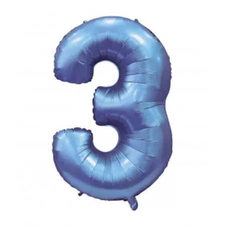 NUMERO 3 SATIN BLU cm.101