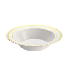 coppetta bianca con bordooro da 355 ml pz.10