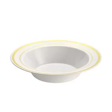 coppetta bianca con bordooro da 355 ml pz.10