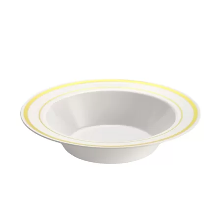 coppetta bianca con bordooro da 355 ml pz.10