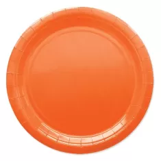 Piatto carta Arancio cm.23 pz.25