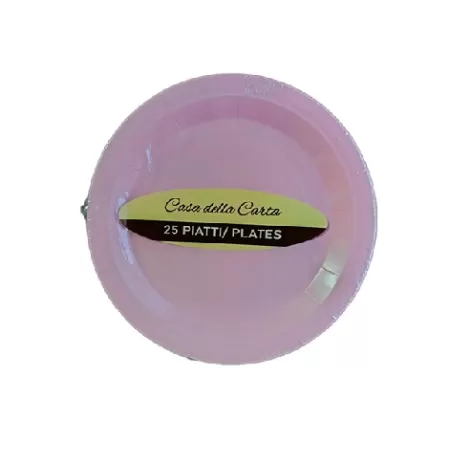 Piatto carta Rosa cm.18 pz.25