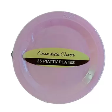Piatto carta Rosa cm.23 pz.25
