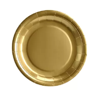 Piatto carta Oro cm.23 pz.25