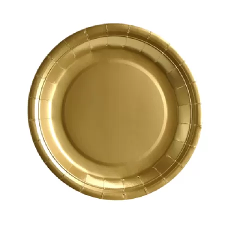 Piatto carta Oro cm.23 pz.25