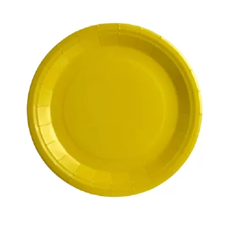 Piatto carta Giallo cm.23 pz.25