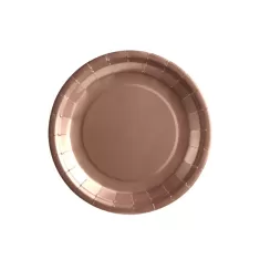 Piatto carta Rosa Gold cm.18 pz.25