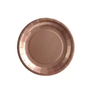 Piatto carta Rosa Gold cm.18 pz.25