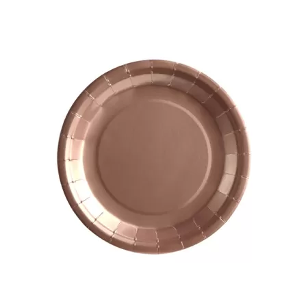 Piatto carta Rosa Gold cm.18 pz.25