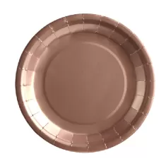 Piatto carta Rosa Gold cm.23 pz.25