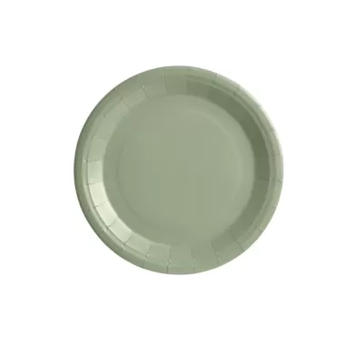 Piatto carta Verde Salvia cm.18 pz.25