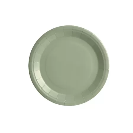 Piatto carta Verde Salvia cm.18 pz.25