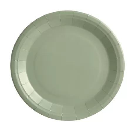 Piatto carta Verde Salvia cm.23 pz.25