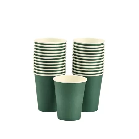 Bicchiere carta 295ml Verde Smeraldo pz.25