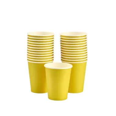 Bicchiere carta 295ml Giallo pz.25