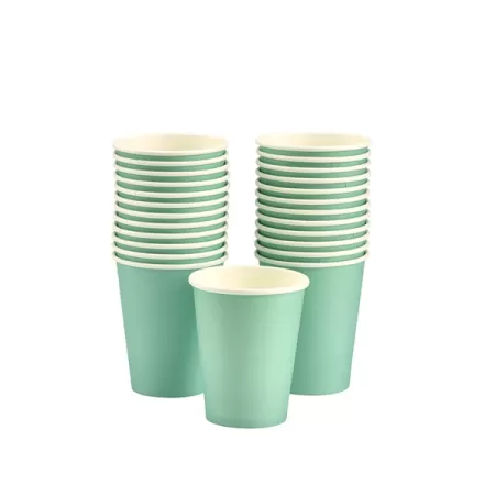 Bicchiere carta 295ml Verde Acqua pz.25