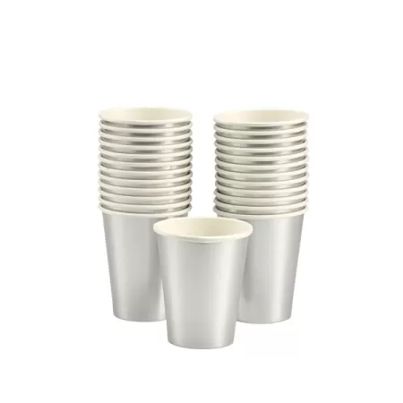 Bicchiere carta 295ml Argento pz.25
