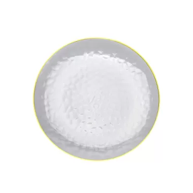 piatto trasparente con bordo oro 18cm pz.10