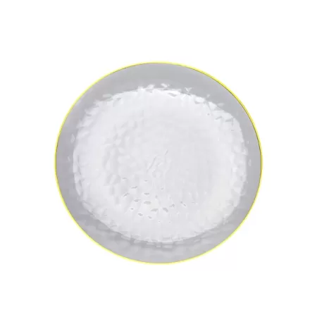 piatto trasparente con bordo oro 18cm pz.10