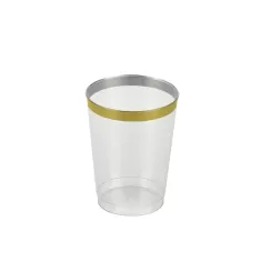 bicchiere trasparente con bordo dorato da 355 ml p.20