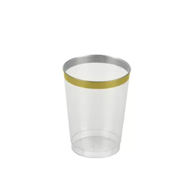 bicchiere trasparente con bordo dorato da 355 ml p.20