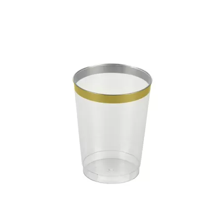 bicchiere trasparente con bordo dorato da 355 ml p.20