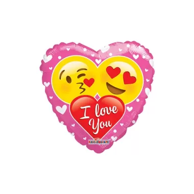 18" CUORE I LOVE YOU EMOTICONS