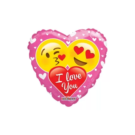 18" CUORE I LOVE YOU EMOTICONS