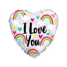 18" CUORE I LOVE YOU ARCOBALENO