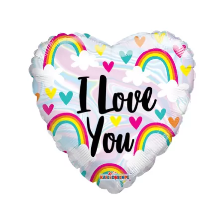 18" CUORE I LOVE YOU ARCOBALENO
