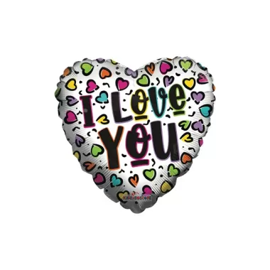 18" CUORE I LOVE YOU MULTI COLOR