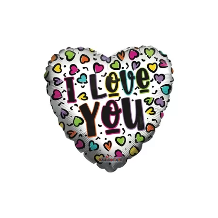 18" CUORE I LOVE YOU MULTI COLOR