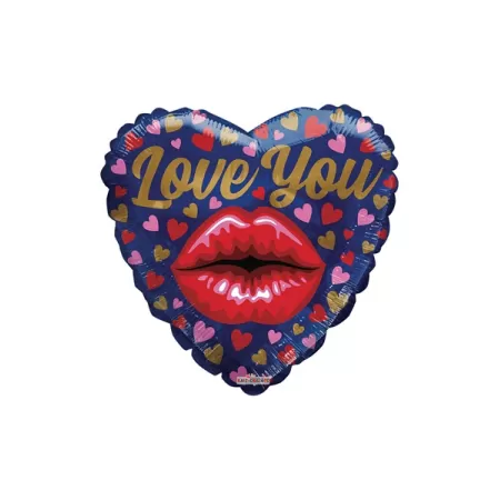 18" CUORE LOVE YOU BACIO