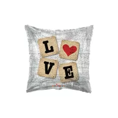 18" LOVE QUADRATO SCARABEO OLOGRAFICO