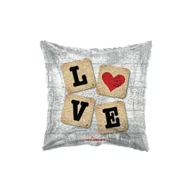 18" LOVE QUADRATO SCARABEO OLOGRAFICO