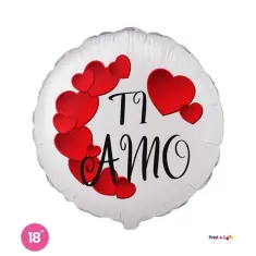 18" CUORE TI AMO CORSIVO