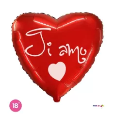 18" CUORE TI AMO CORSIVO CON CUORE