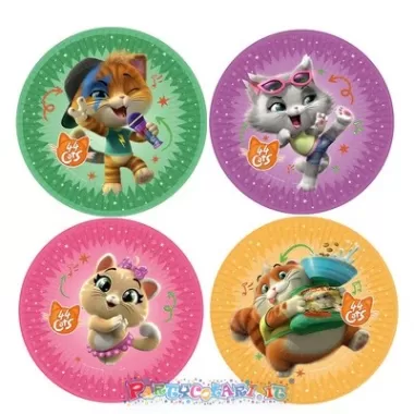 PIATTI PIANI 44 GATTI pz.8