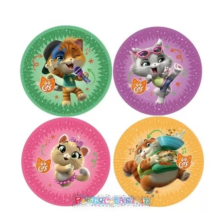 PIATTI PIANI 44 GATTI pz.8